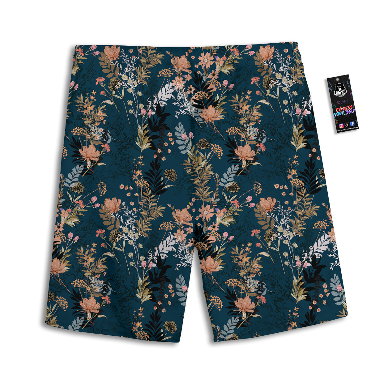 Autumn Vintage Print Pattern Men's Athletic Shorts