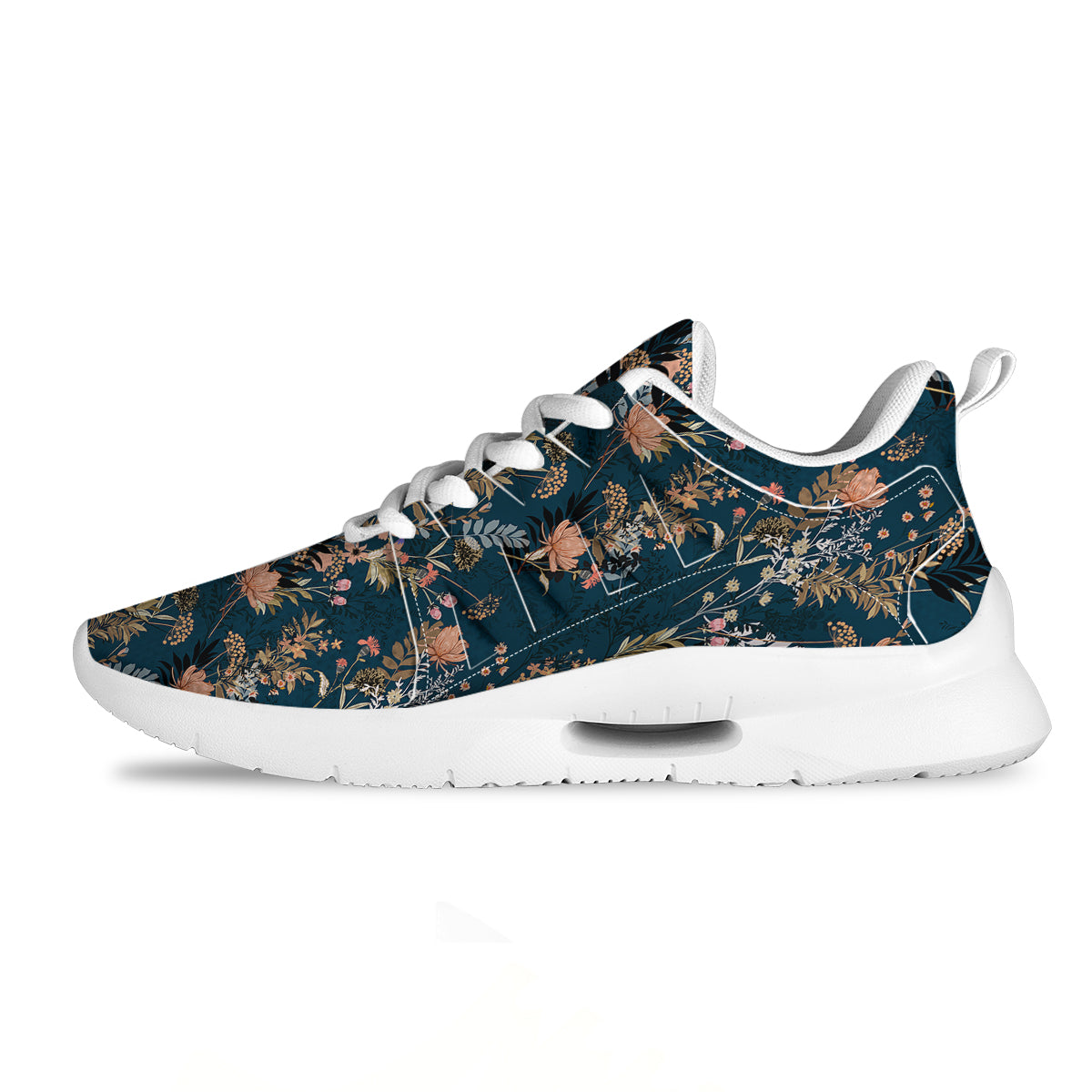 Autumn Vintage Print Pattern Tennis Shoes-grizzshop