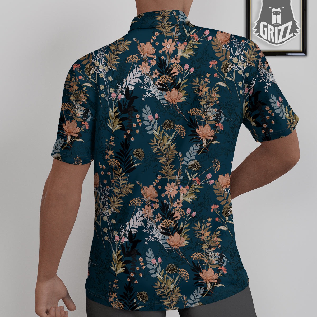 Autumn Vintage Print Pattern Untucked Shirts-grizzshop
