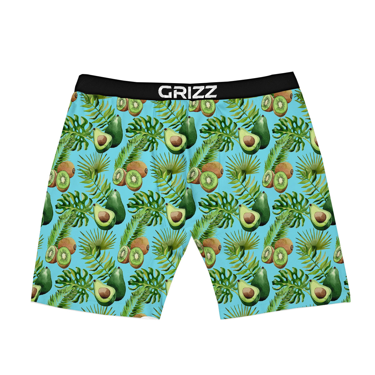 Avocado And Watercolor Kiwi Print Pattern Boxer Briefs-grizzshop