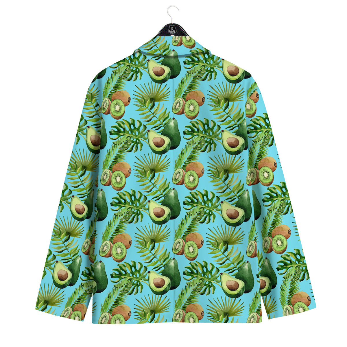 Avocado And Watercolor Kiwi Print Pattern Men's Sport Coat-grizzshop