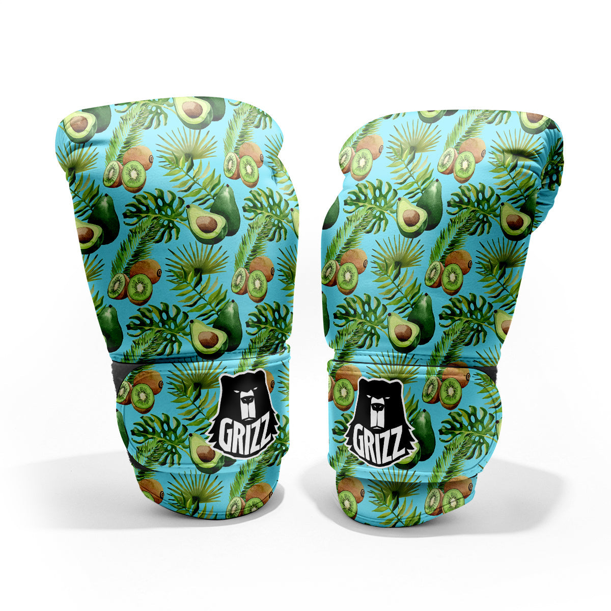 Avocado And Watercolor Kiwi Print Pattern Pro Boxing Glove