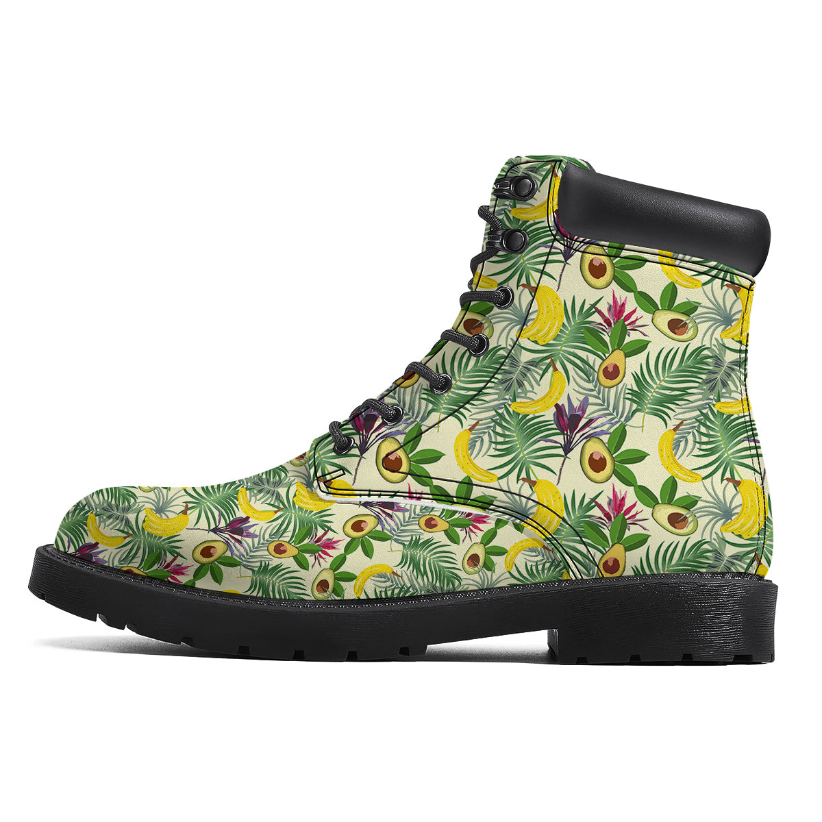 Avocado Banana Leaf Print Pattern Boots-grizzshop