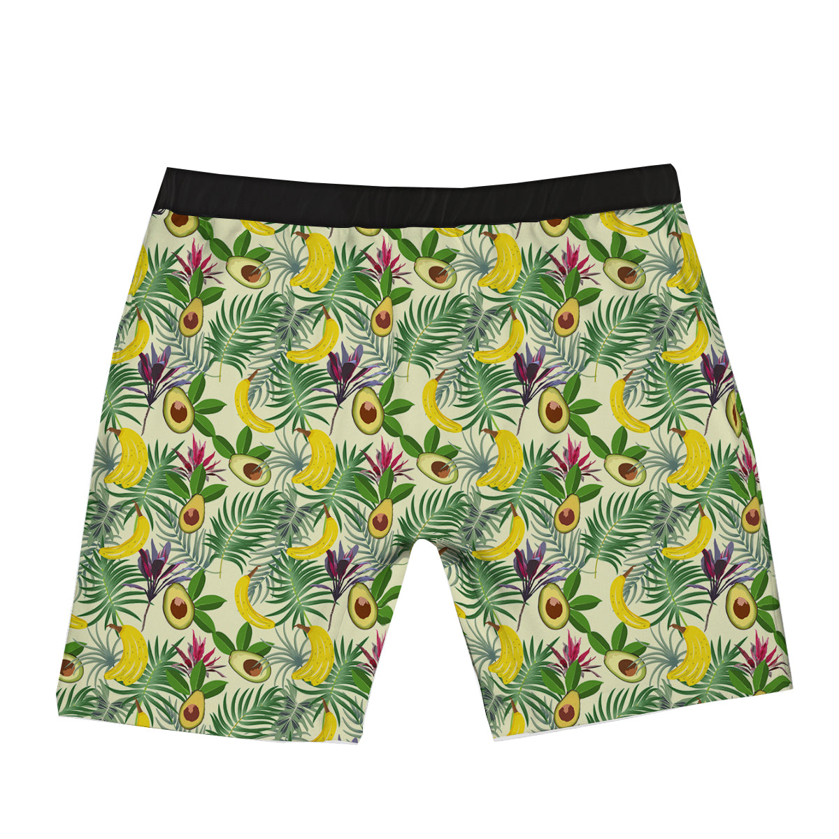 Avocado Banana Leaf Print Pattern Boxer Briefs-grizzshop