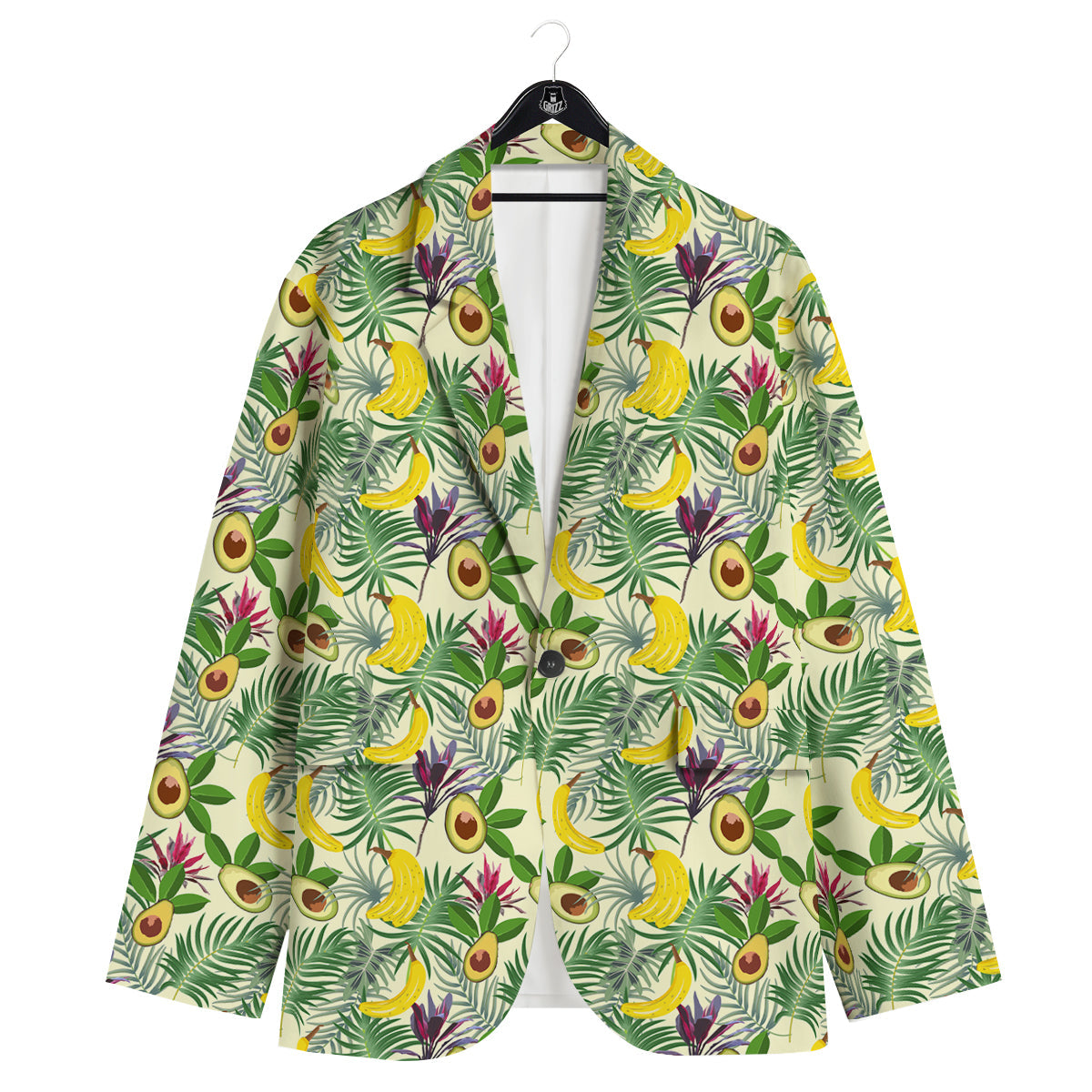 Avocado Banana Leaf Print Pattern Men's Sport Coat-grizzshop