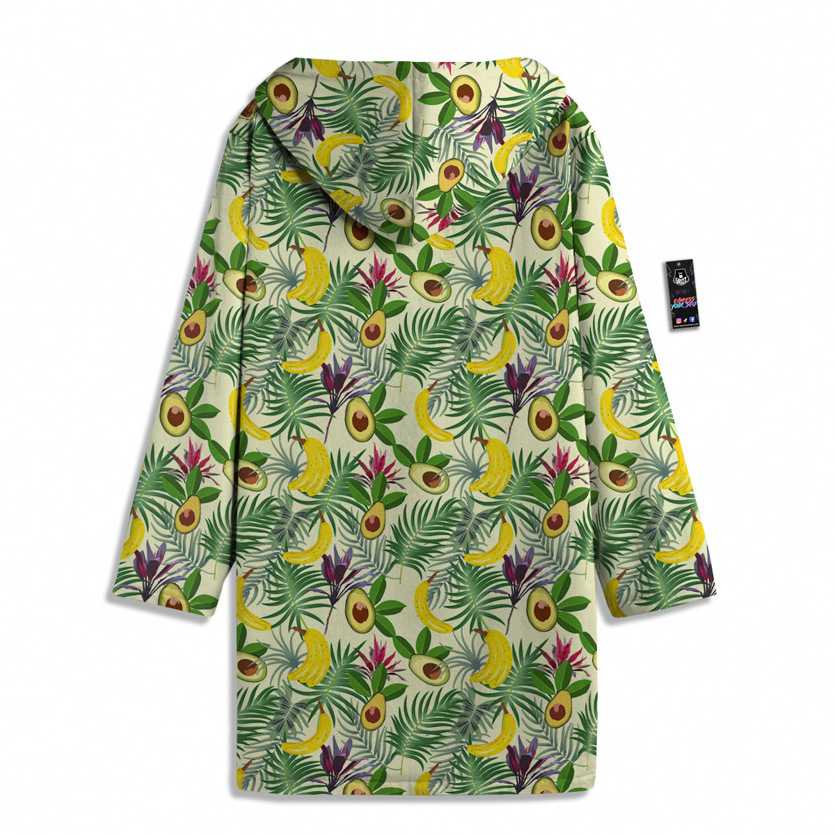 Avocado Banana Leaf Print Pattern Men's Windbreaker Jacket-grizzshop