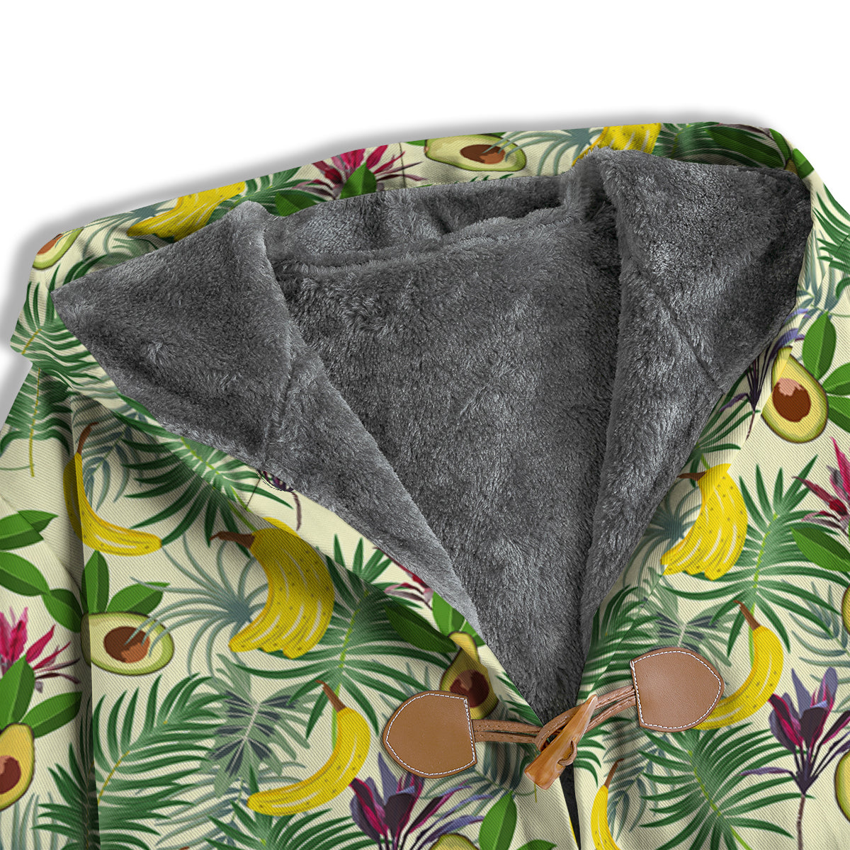 Avocado Banana Leaf Print Pattern Men's Windbreaker Jacket-grizzshop