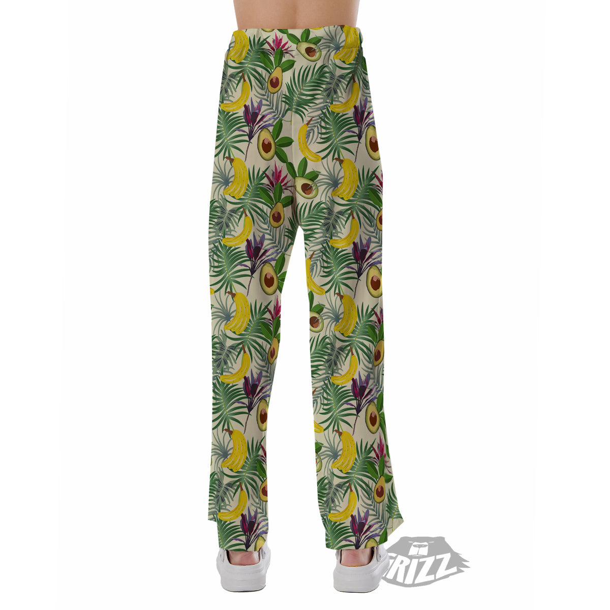 Avocado Banana Leaf Print Pattern Pajama Pants-grizzshop