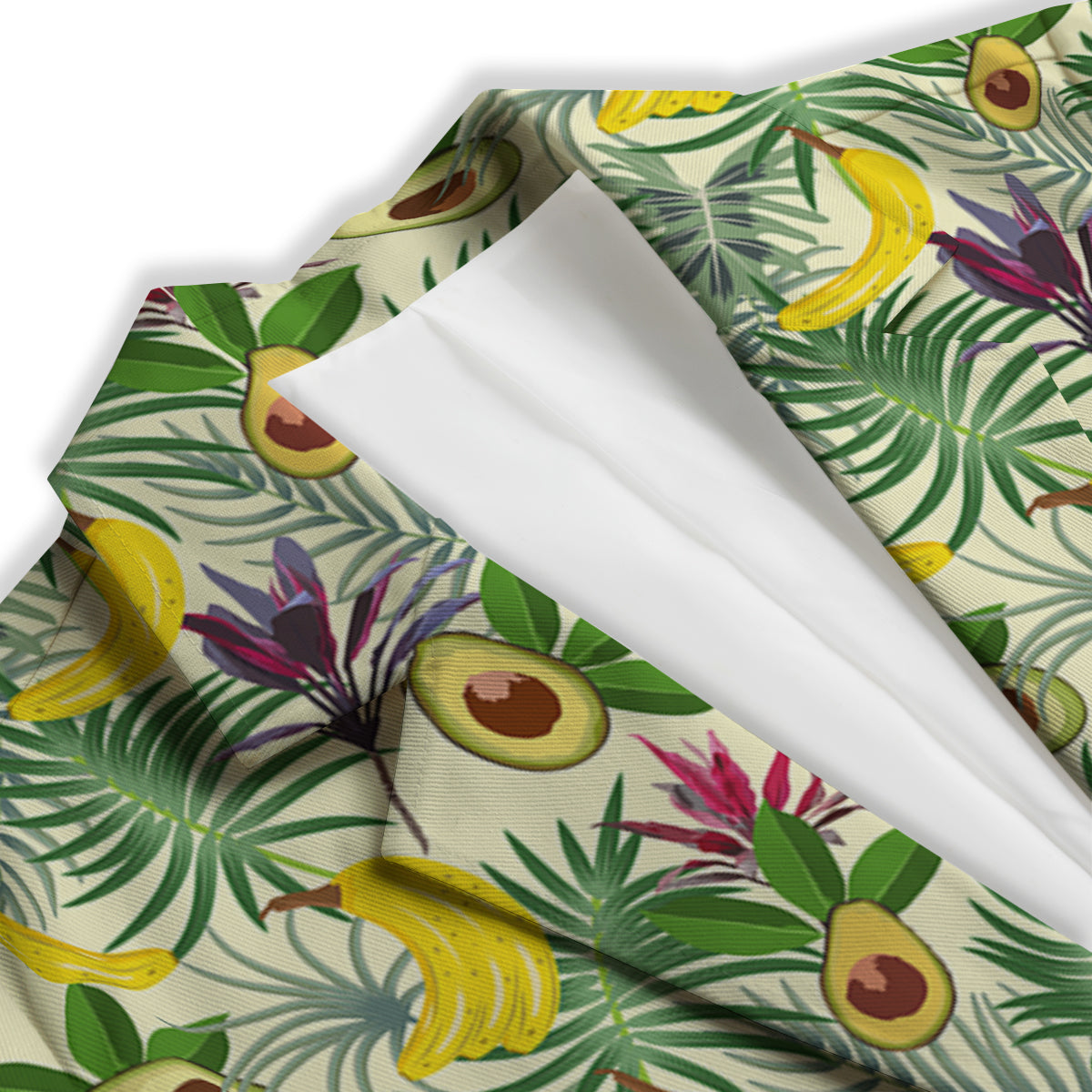 Avocado Banana Leaf Print Pattern Women's Blazer-grizzshop