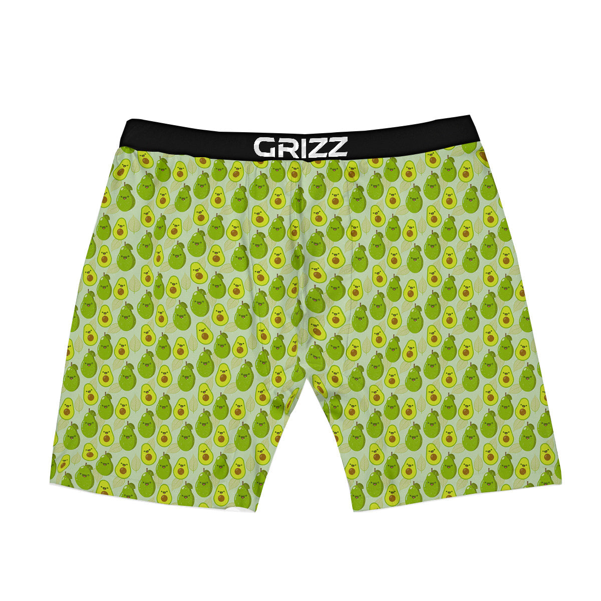 Avocado Cartoon Print Pattern Boxer Briefs-grizzshop
