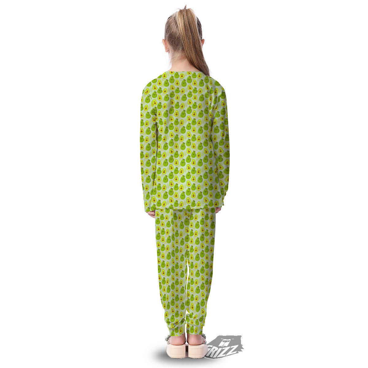 Avocado Cartoon Print Pattern Kid's Pajamas-grizzshop