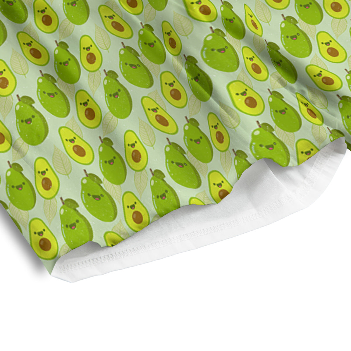 Avocado Cartoon Print Pattern Men's Athletic Shorts