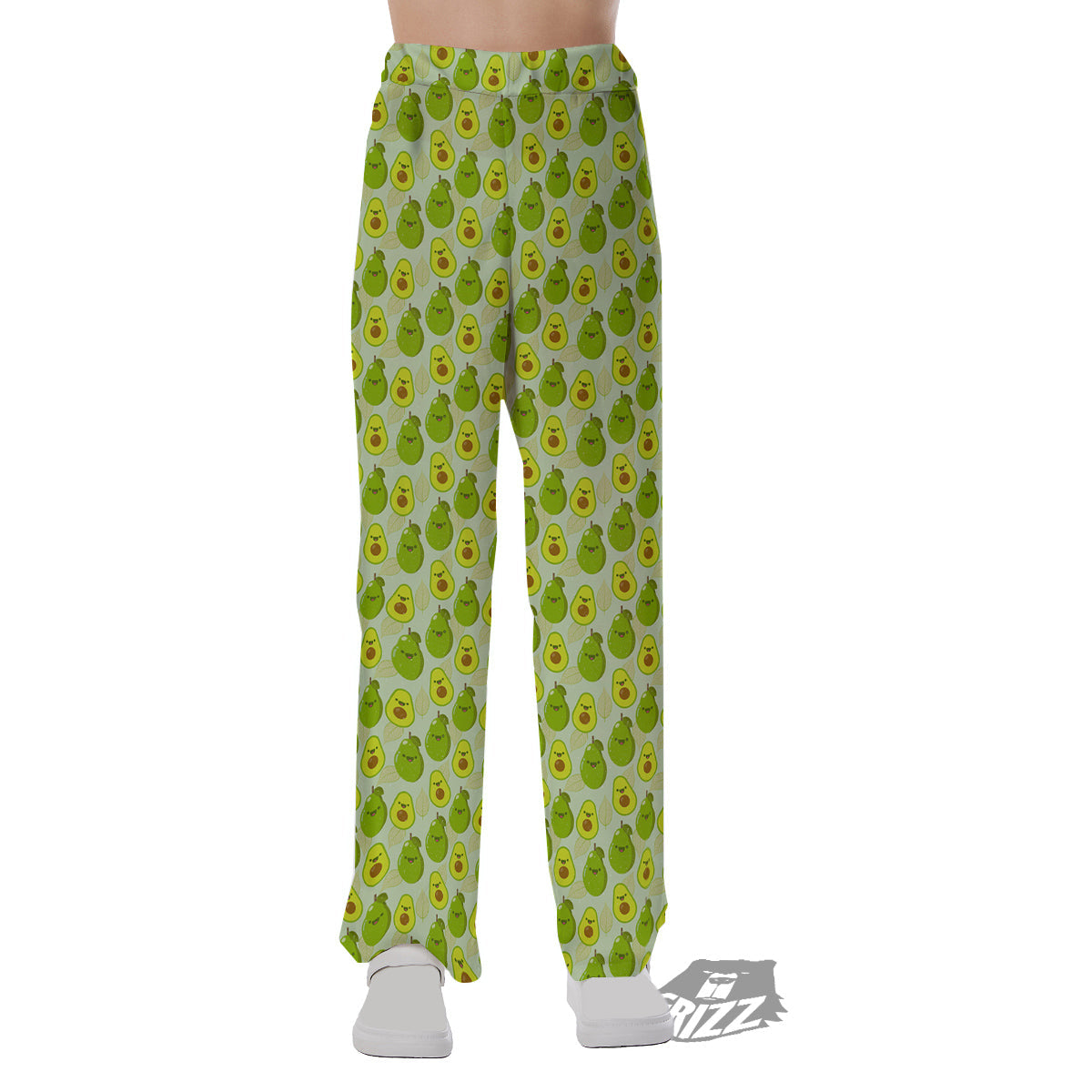 Avocado Cartoon Print Pattern Pajama Pants-grizzshop