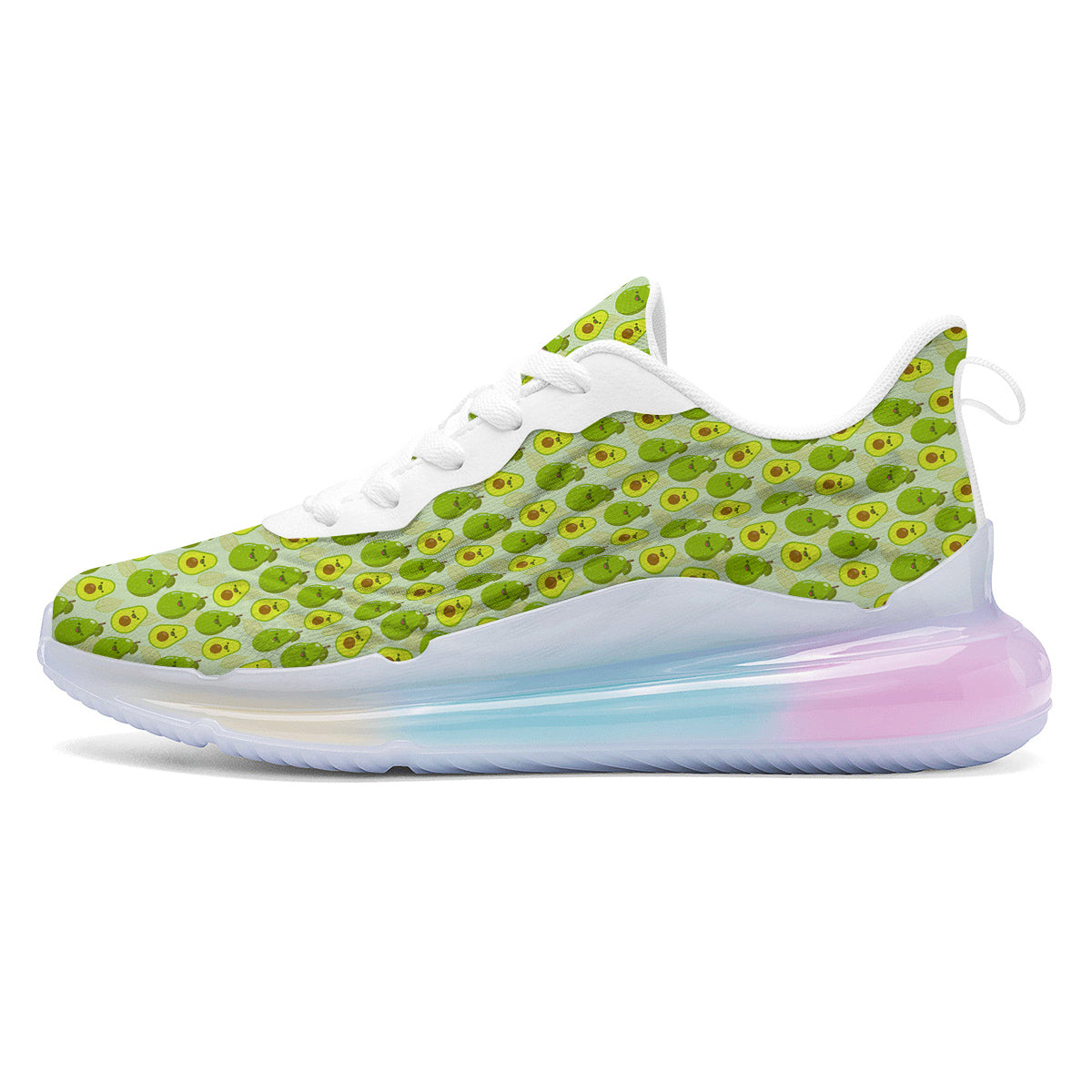 Avocado Cartoon Print Pattern Running Sneakers-grizzshop