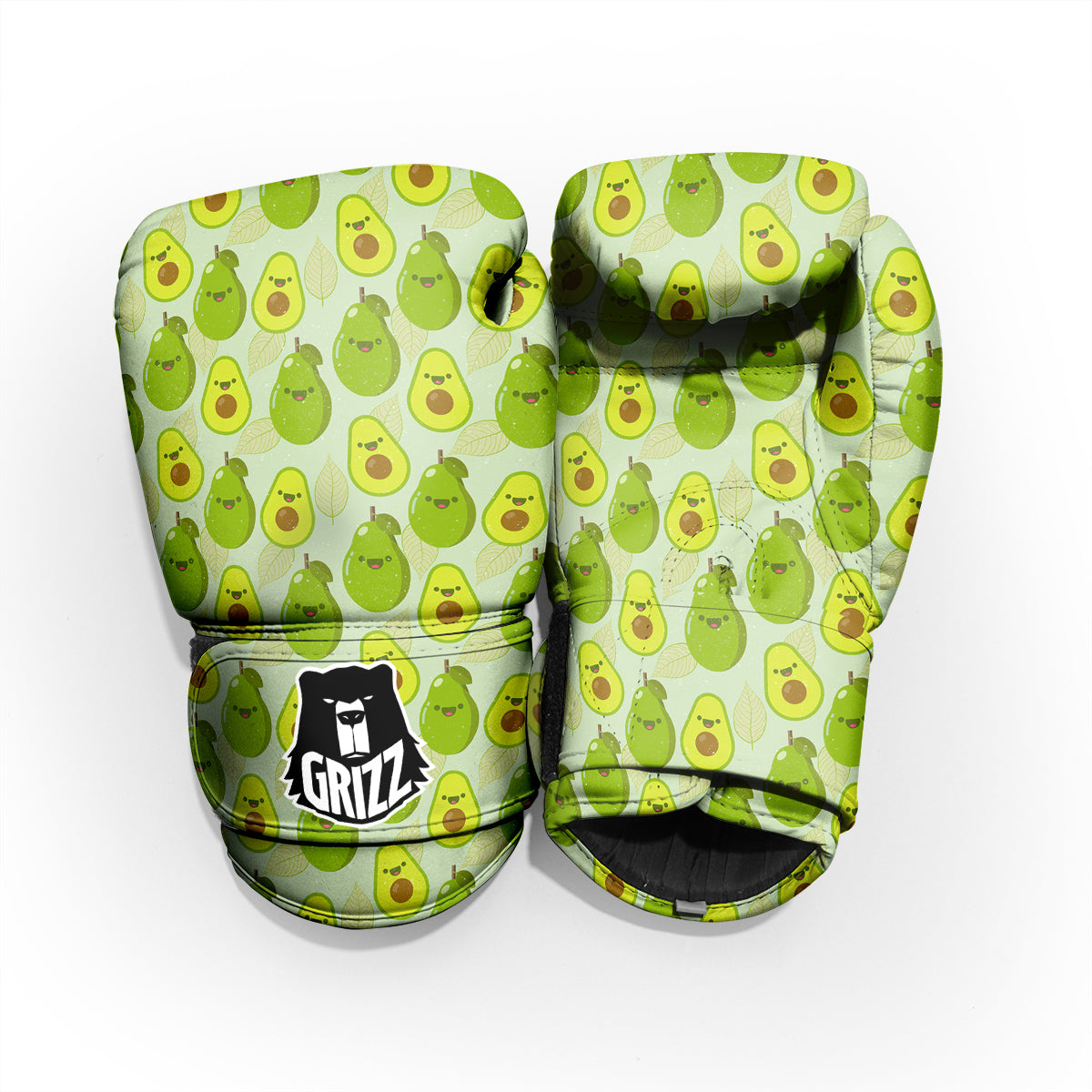 Avocado Cartoon Print Pattern Pro Boxing Glove