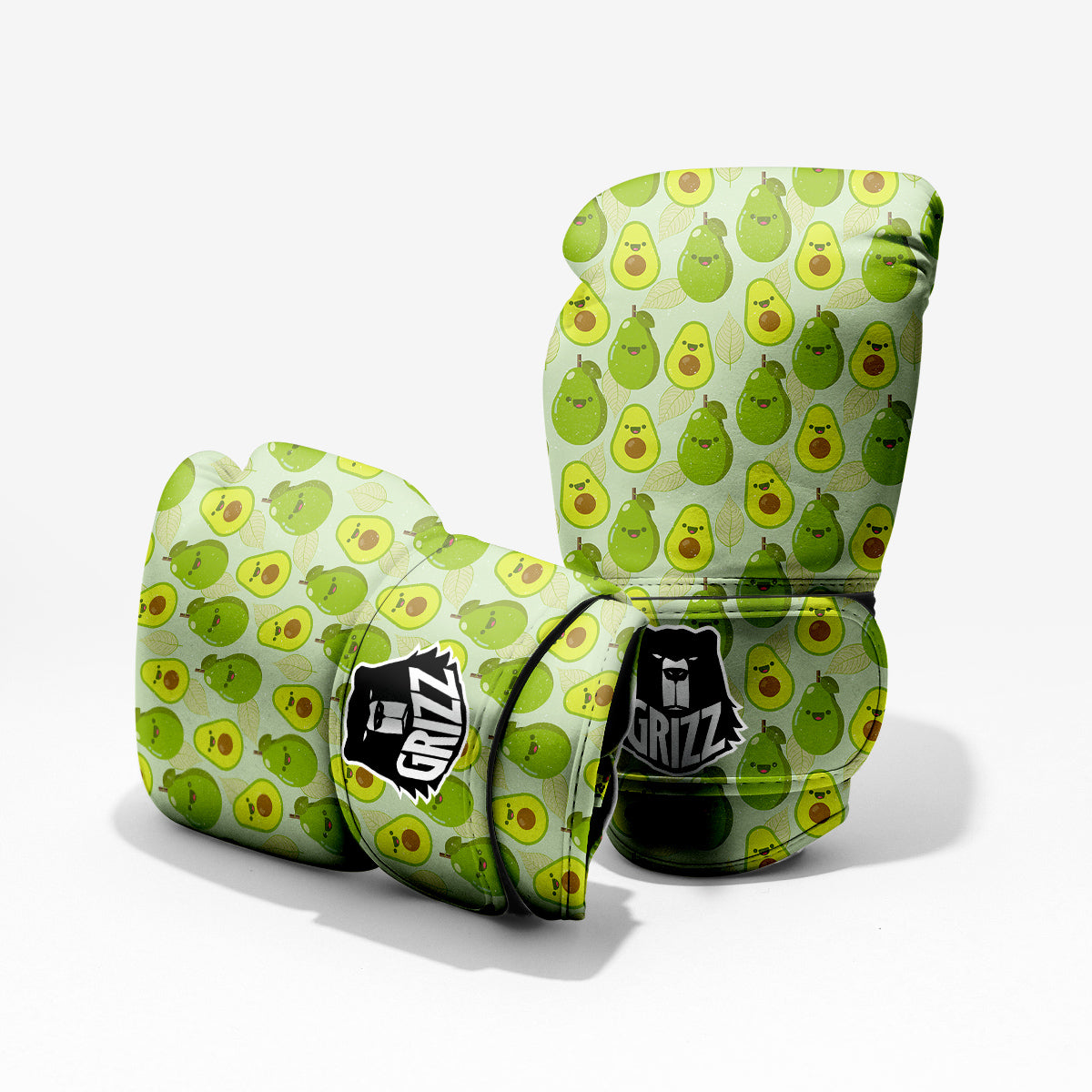 Avocado Cartoon Print Pattern Pro Boxing Glove