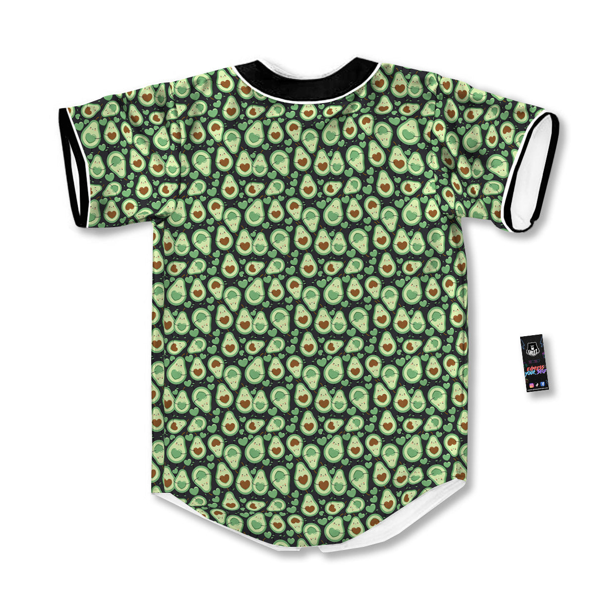 Avocado Cute Print Pattern Baseball Jersey-grizzshop