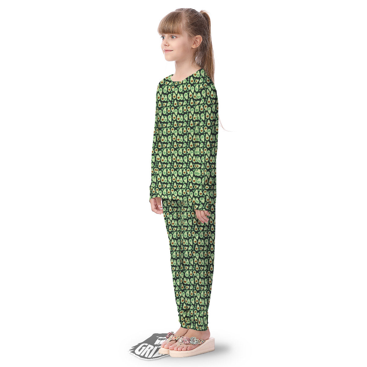 Avocado Cute Print Pattern Kid's Pajamas-grizzshop