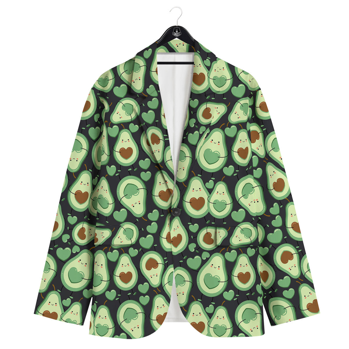 Avocado Cute Print Pattern Men's Sport Coat-grizzshop