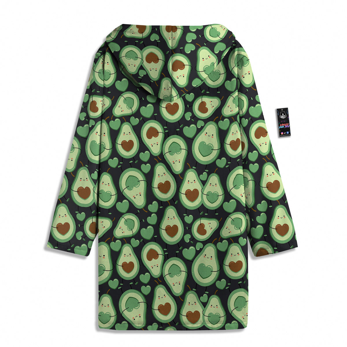 Avocado Cute Print Pattern Men's Windbreaker Jacket-grizzshop