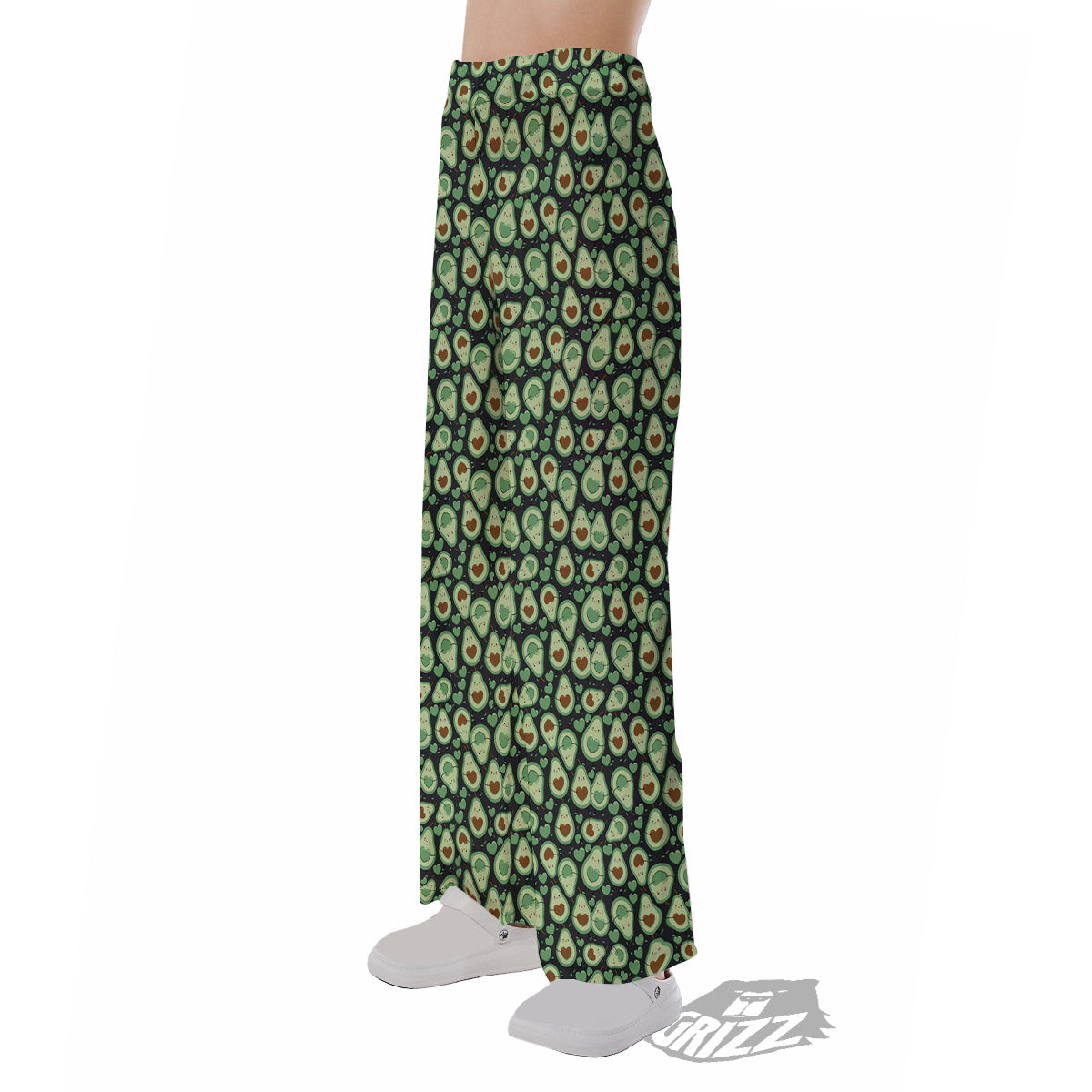Avocado Cute Print Pattern Pajama Pants-grizzshop