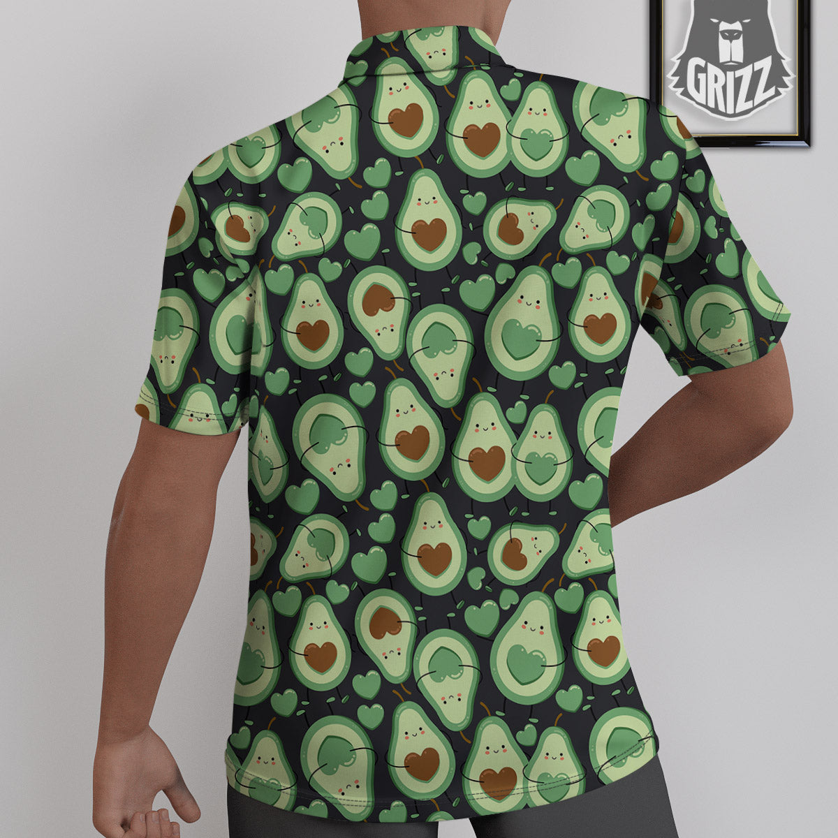 Avocado Cute Print Pattern Untucked Shirts-grizzshop
