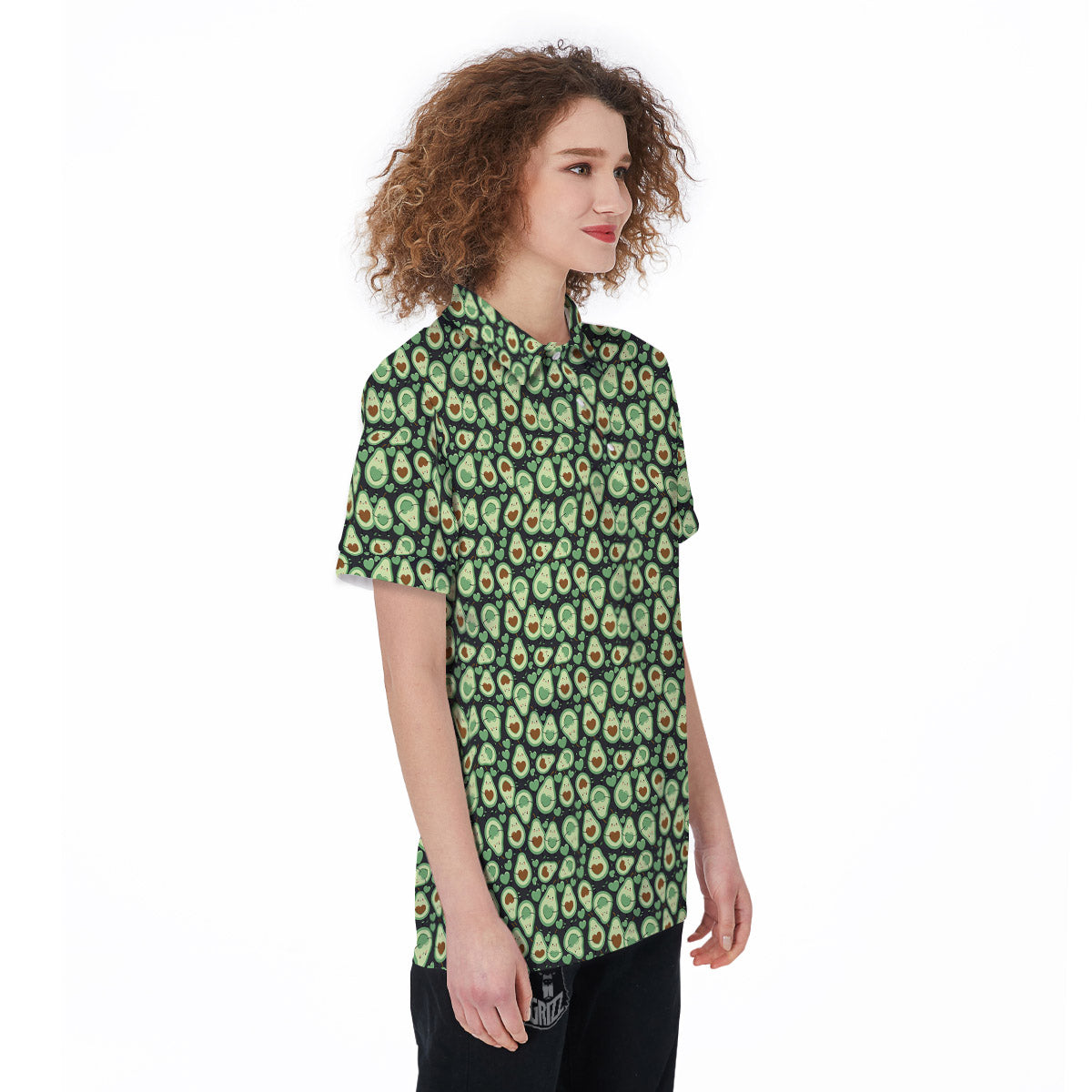 Avocado Cute Print Pattern Women's Golf Shirts-grizzshop