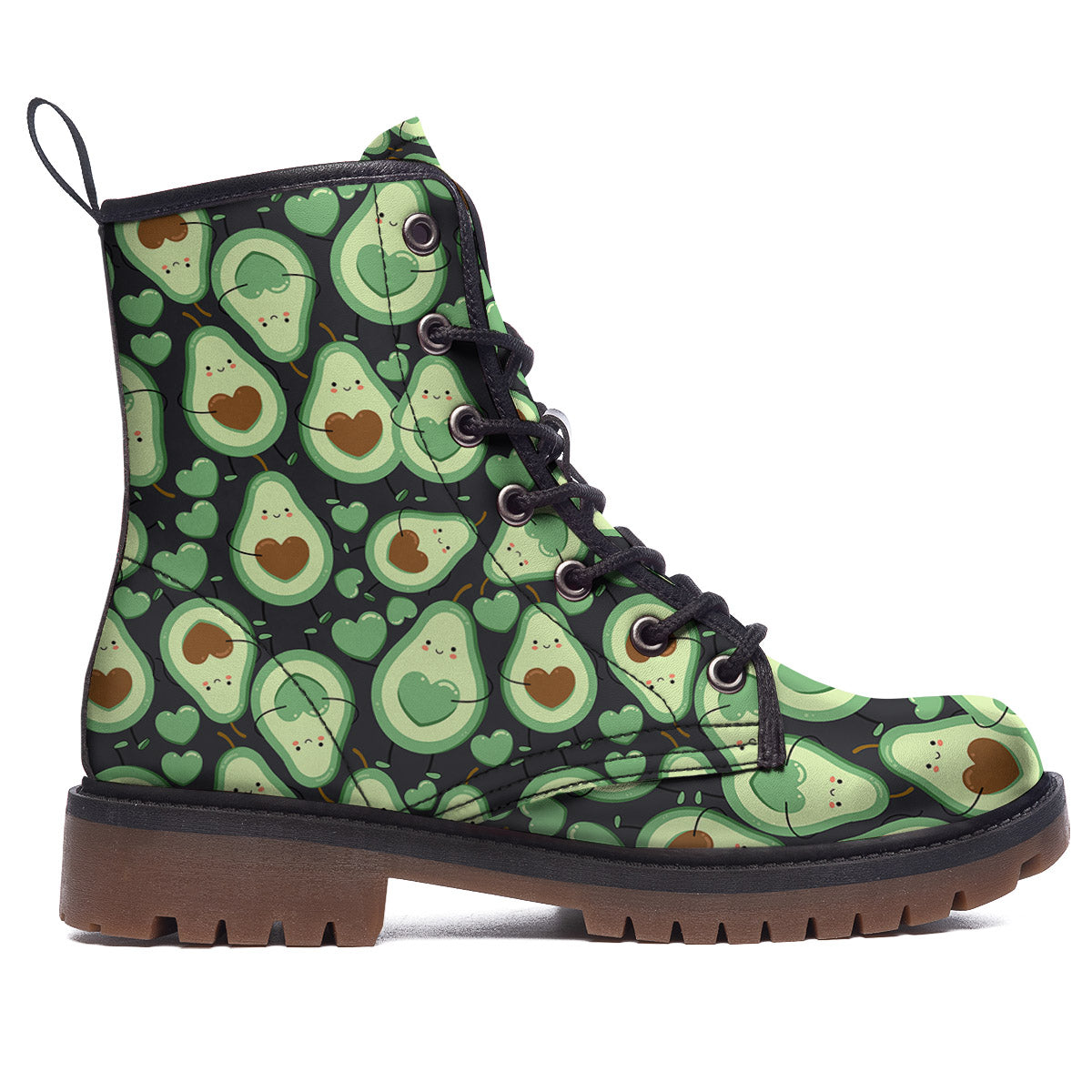 Avocado Cute Print Pattern Work Boots-grizzshop