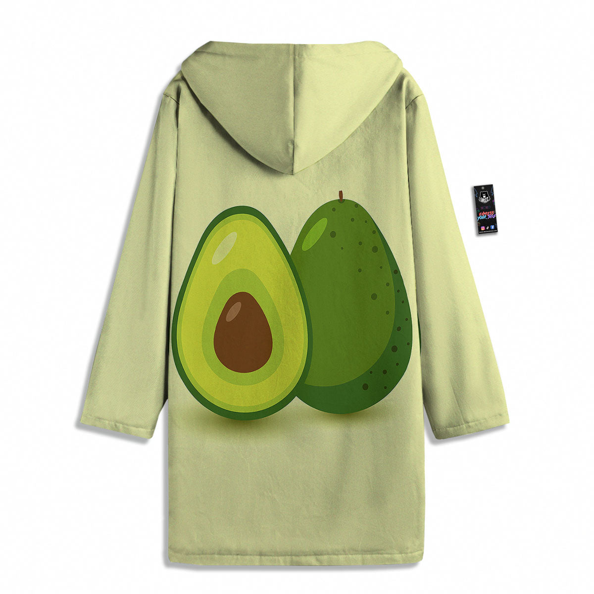 Avocado Green Print Men's Windbreaker Jacket-grizzshop