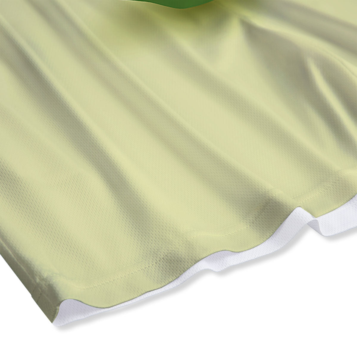 Avocado Green Print Mesh Shorts