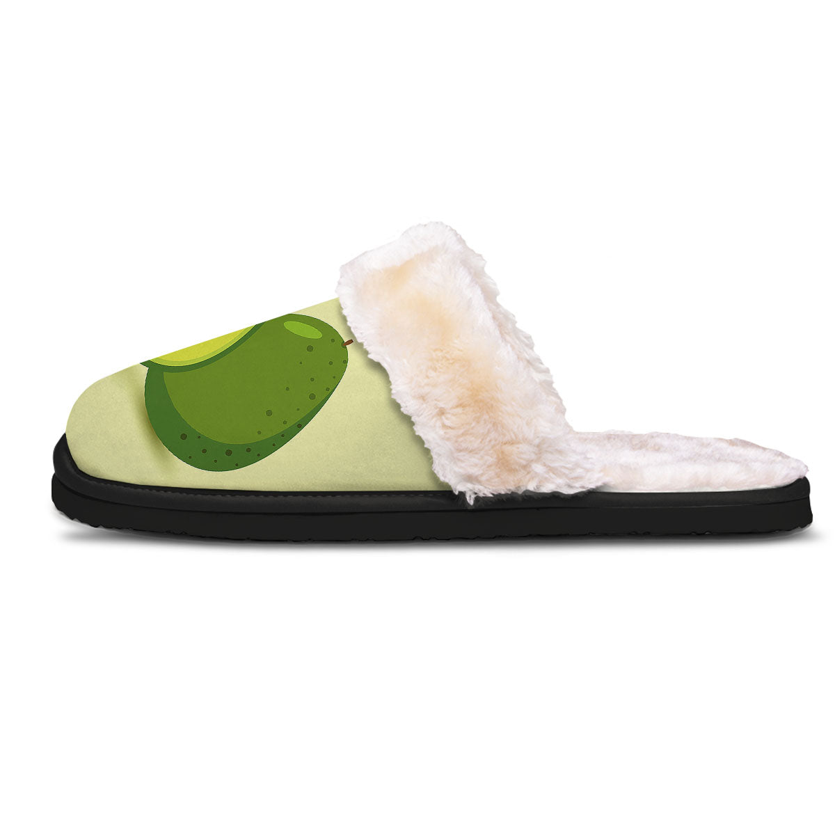 Avocado Green Print Slippers-grizzshop