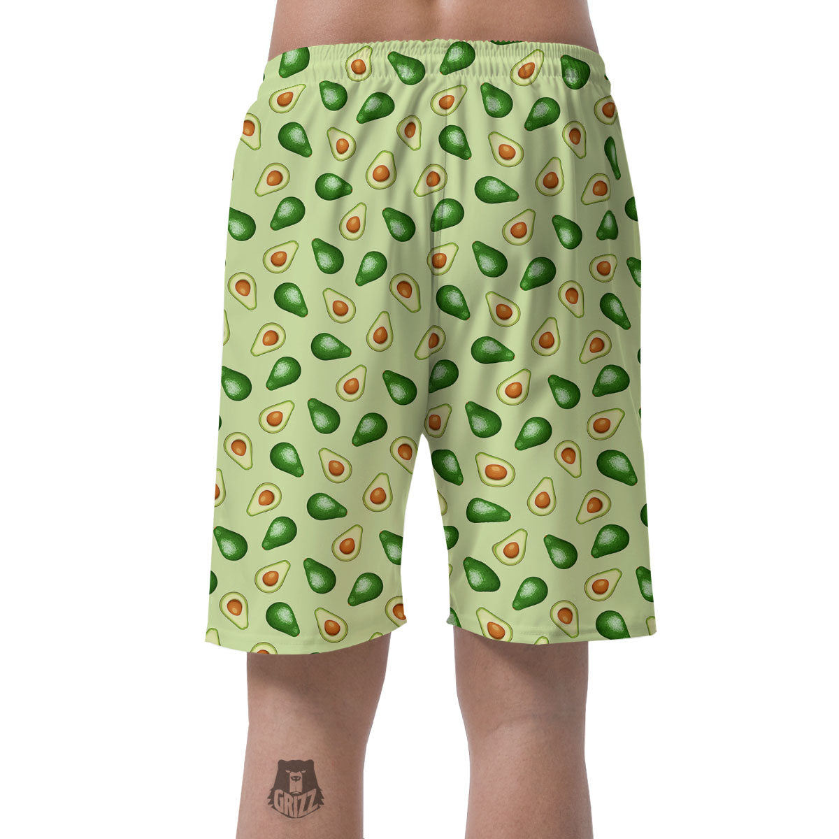 Avocado Half Cut Print Men's Shorts-grizzshop