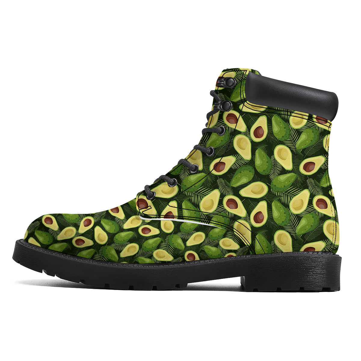Avocado Half Cut Print Pattern Boots-grizzshop