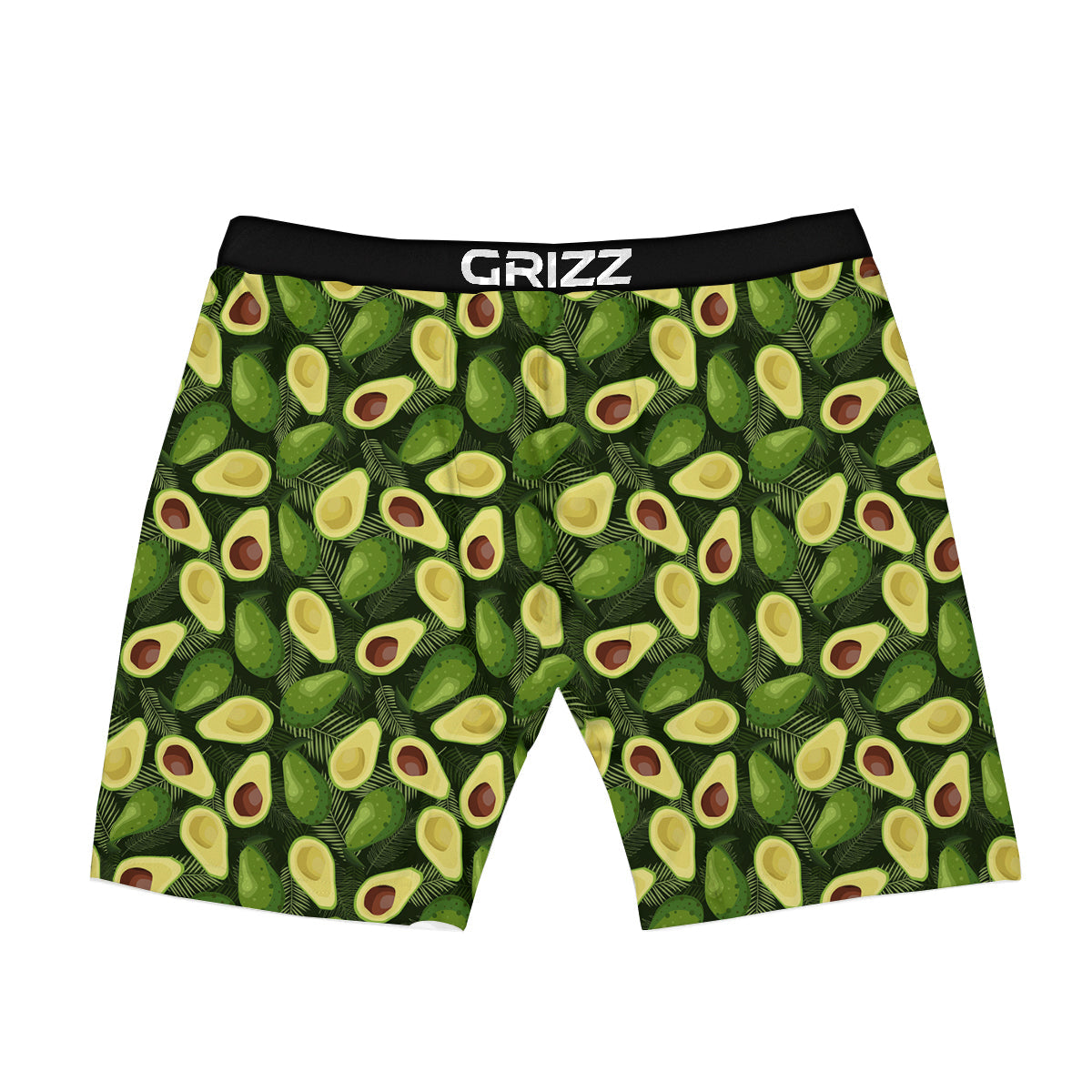 Avocado Half Cut Print Pattern Boxer Briefs-grizzshop