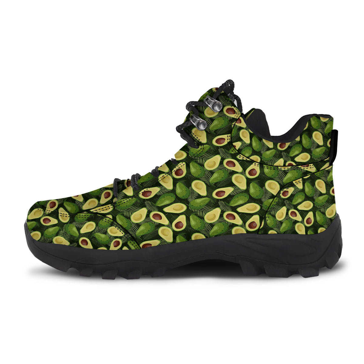 Avocado Half Cut Print Pattern Hiking Shoes-grizzshop