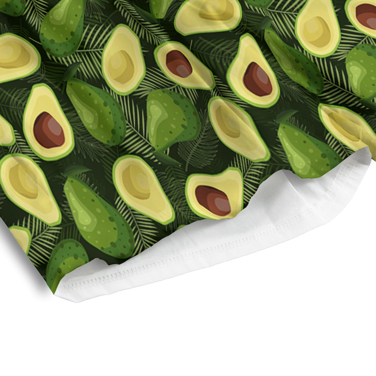 Avocado Half Cut Print Pattern Men's Athletic Shorts