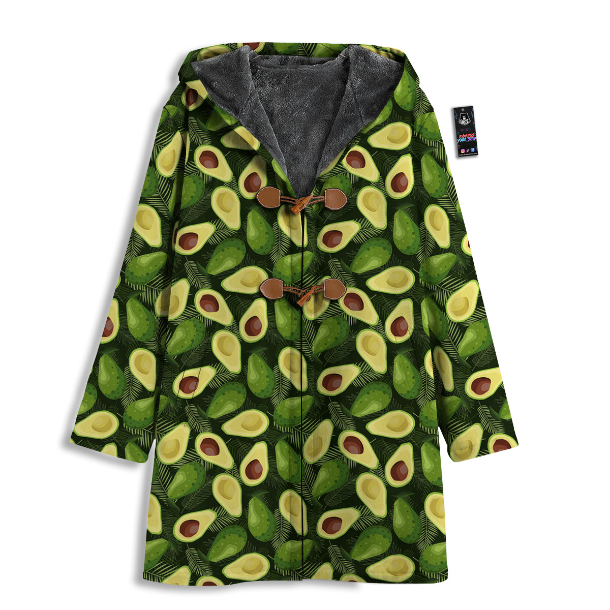 Avocado Half Cut Print Pattern Men's Windbreaker Jacket-grizzshop