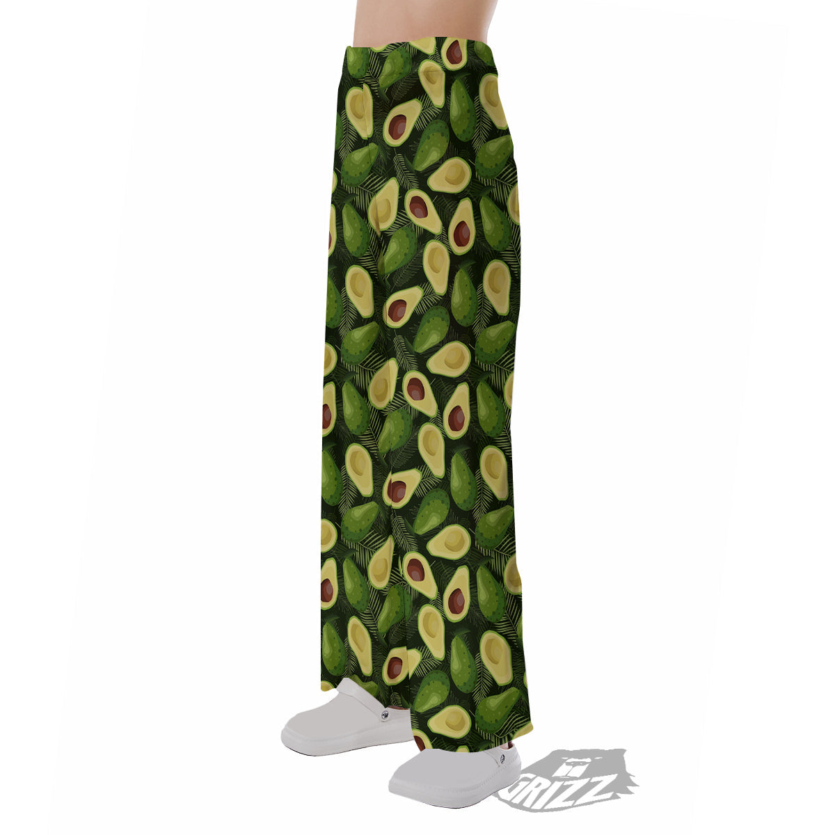 Avocado Half Cut Print Pattern Pajama Pants-grizzshop