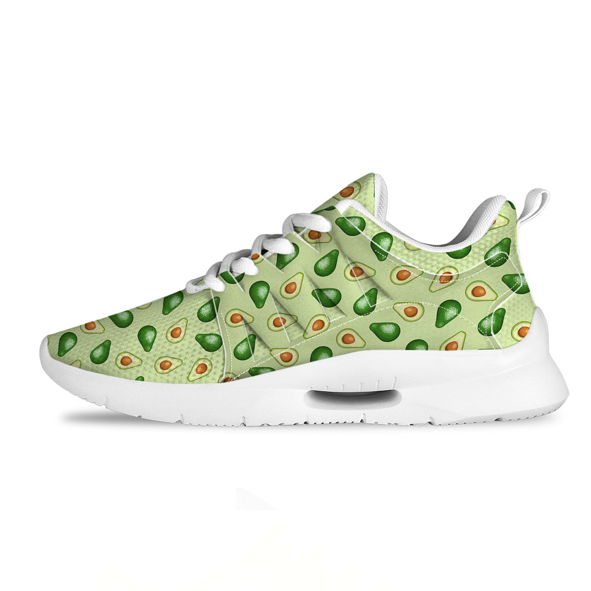 Avocado Half Cut Print Tennis Shoes-grizzshop