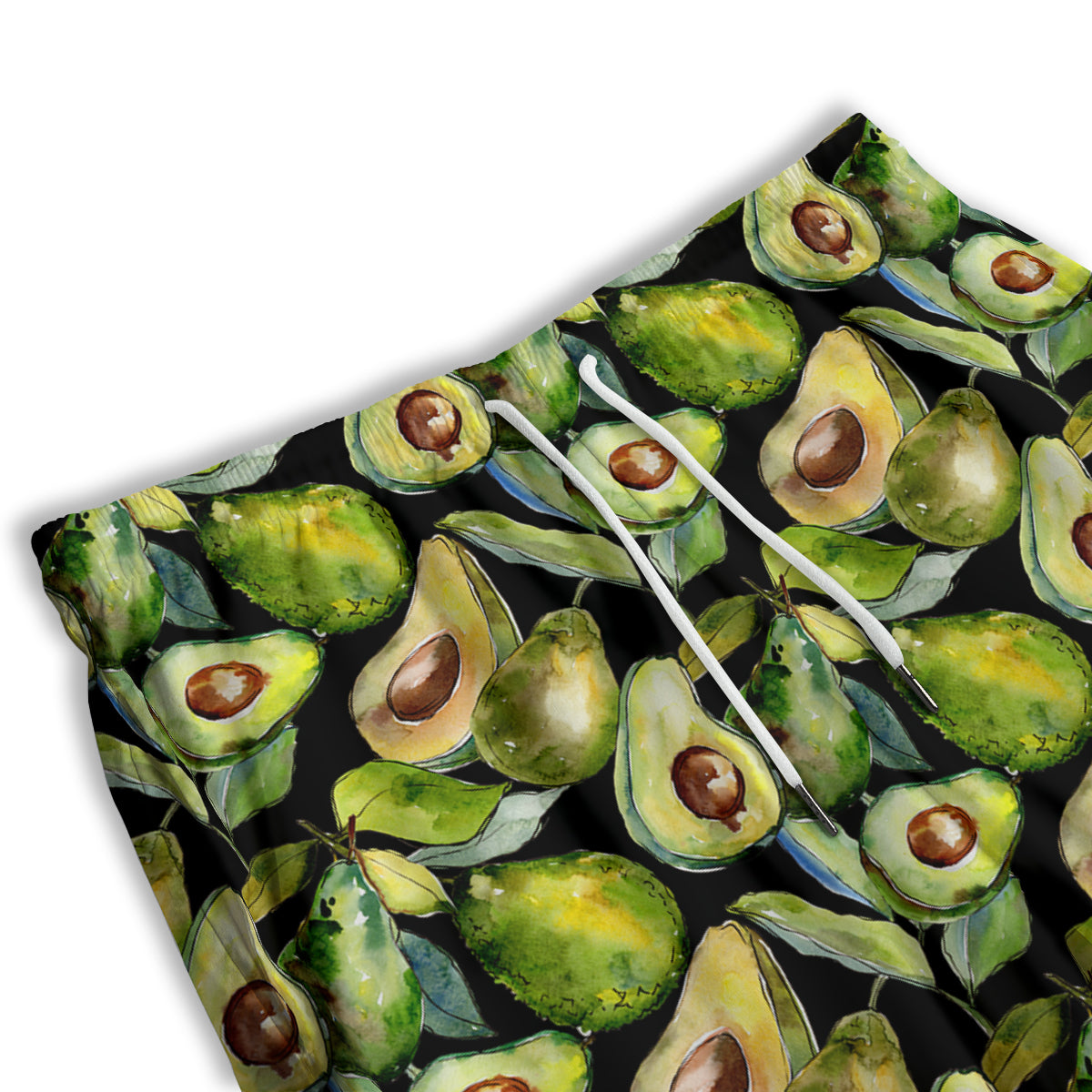 Avocado Watercolor Print Pattern Men's Athletic Shorts