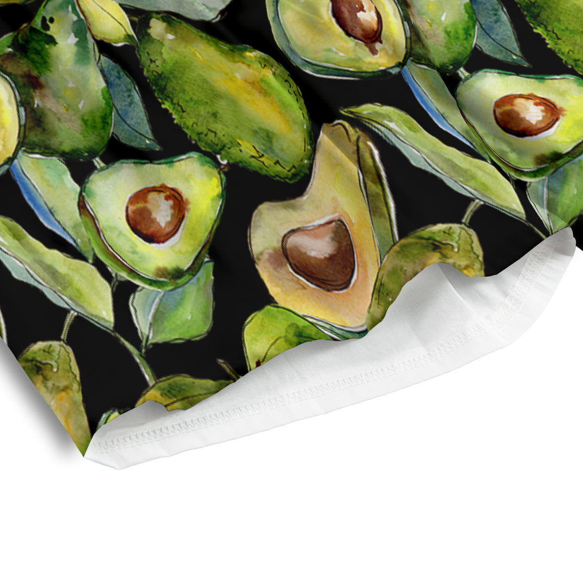 Avocado Watercolor Print Pattern Men's Athletic Shorts