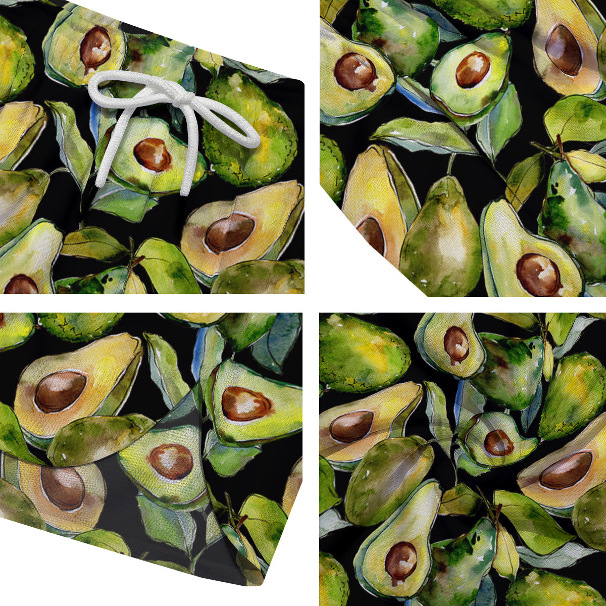 Avocado Watercolor Print Pattern Men's Running Shorts-grizzshop