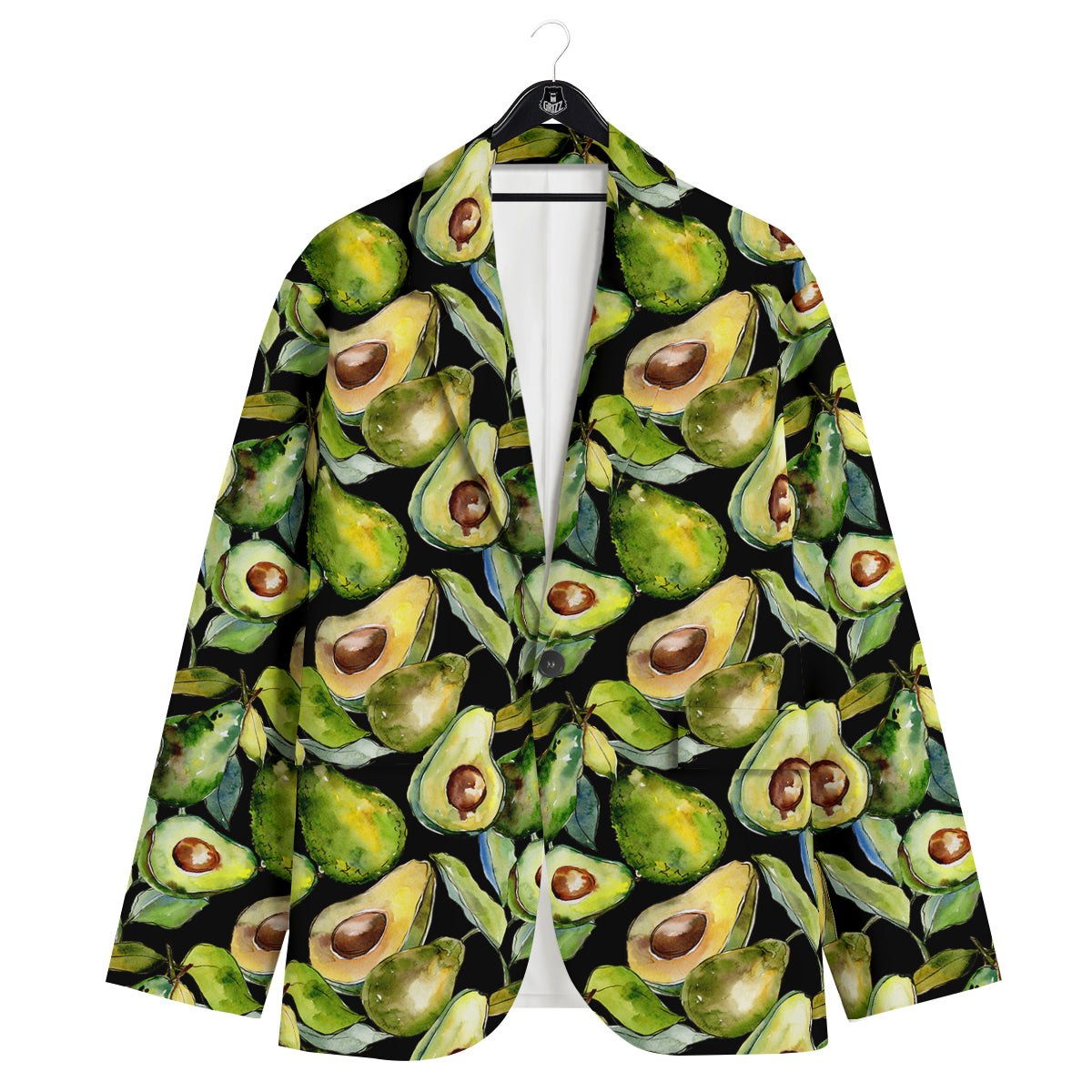 Avocado Watercolor Print Pattern Men's Sport Coat-grizzshop