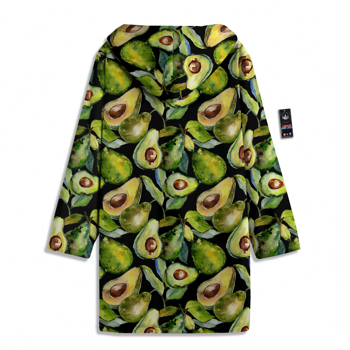 Avocado Watercolor Print Pattern Men's Windbreaker Jacket-grizzshop