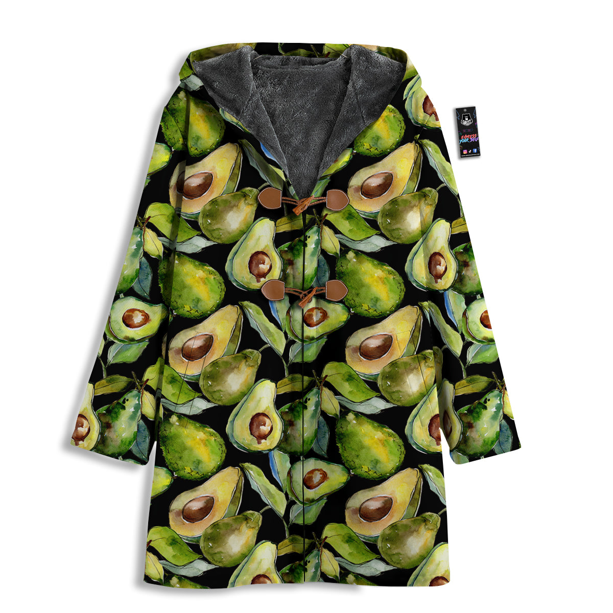 Avocado Watercolor Print Pattern Men's Windbreaker Jacket-grizzshop