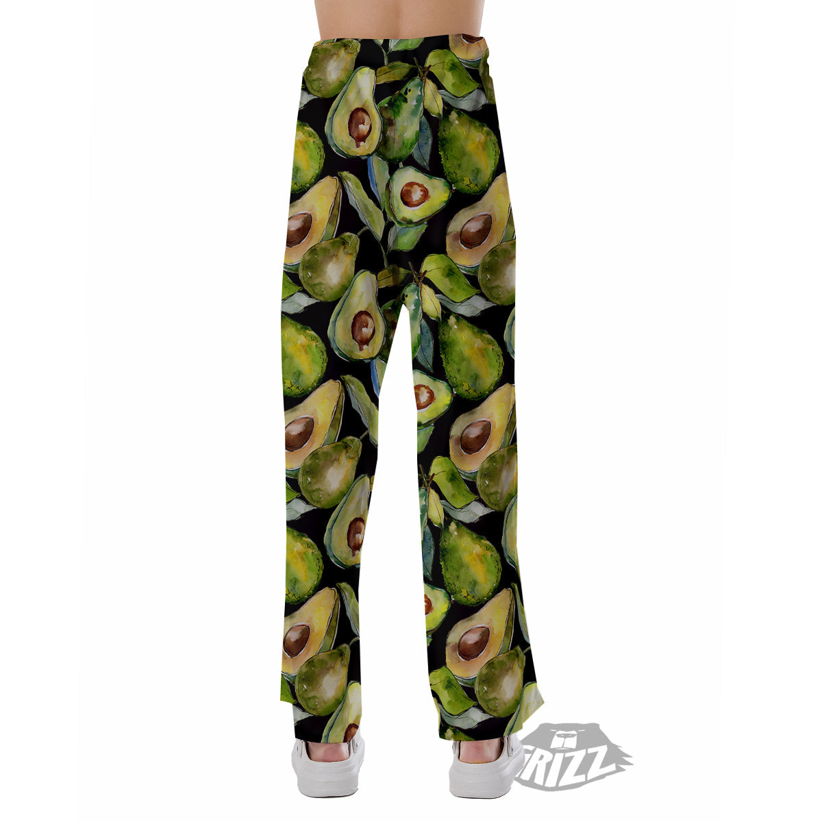 Avocado Watercolor Print Pattern Pajama Pants-grizzshop