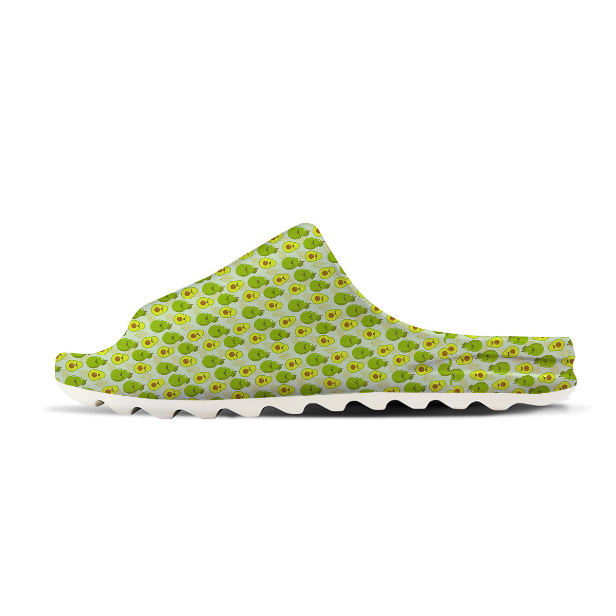 Avocado Cartoon Print Pattern Sandals-grizzshop