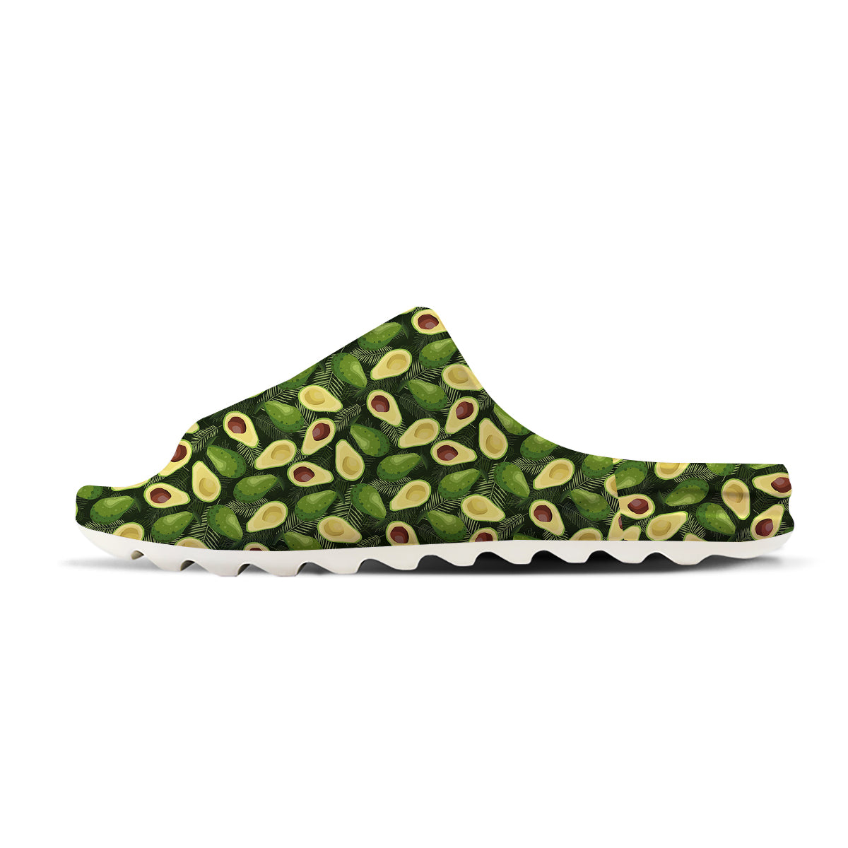 Avocado Half Cut Print Pattern Sandals-grizzshop