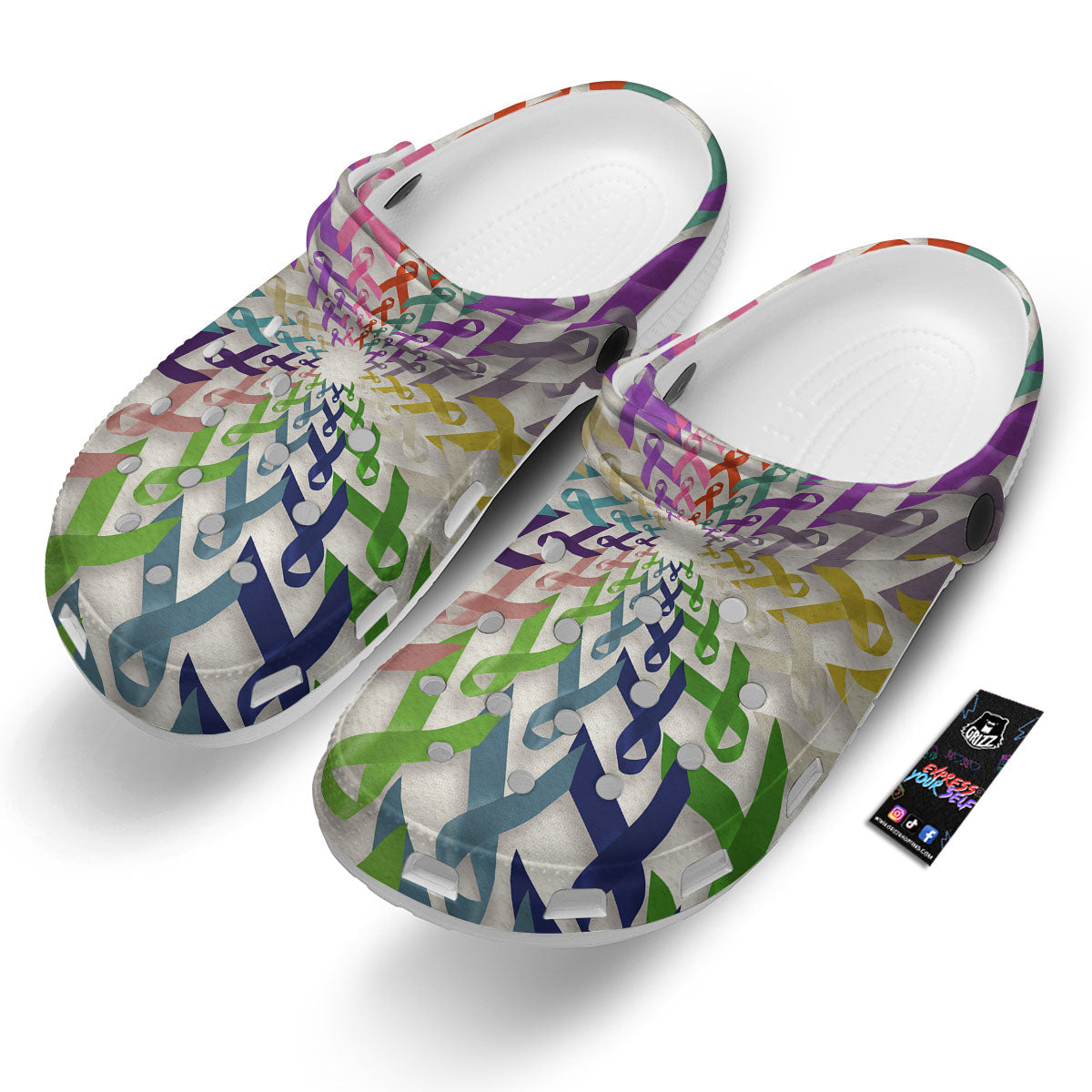 Awareness Mandala Cancer Print Clog-grizzshop