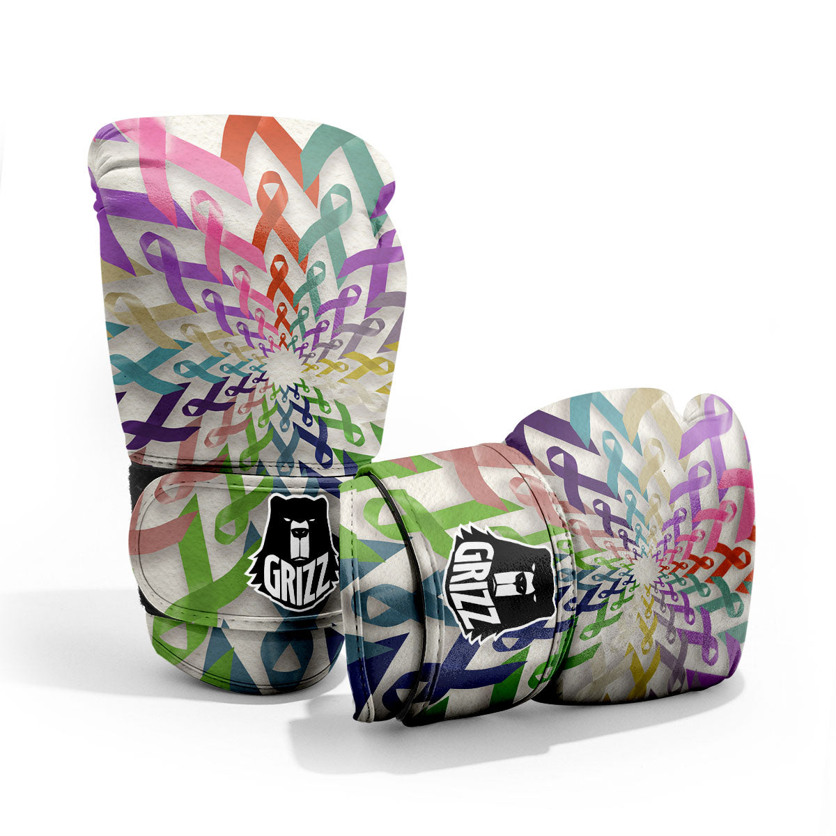 Awareness Mandala Cancer Print Pro Boxing Glove